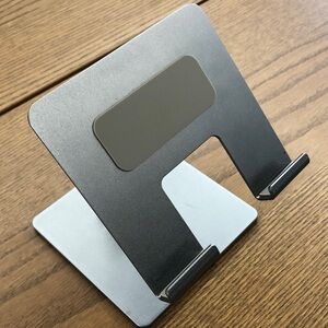 Adjustable Black and Silver Tablet Stand